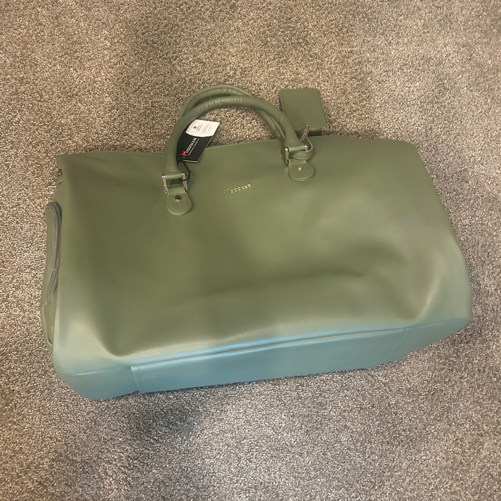 Green Weekend Bag With Strap and Mini Dolly